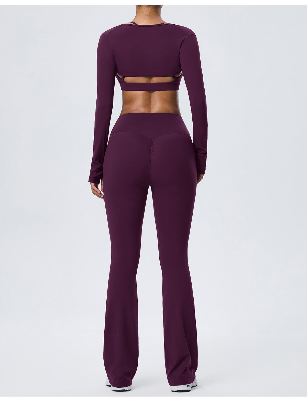 Wholesale Women’s Double-Brushed Yoga Set | Bulk 3-Piece Sculpting Fitness & Running Wear | fouregg