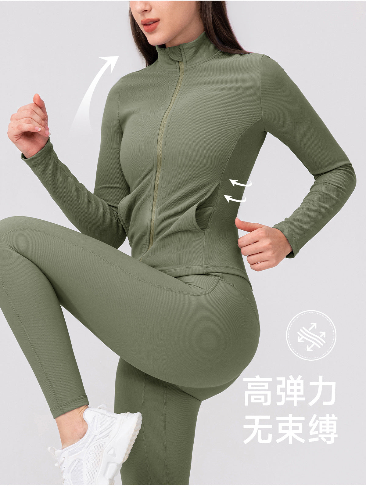 Wholesale Women’s Thermal Workout Jacket | Bulk Fleece-Lined Yoga & Fitness Outerwear 22619 | fouregg