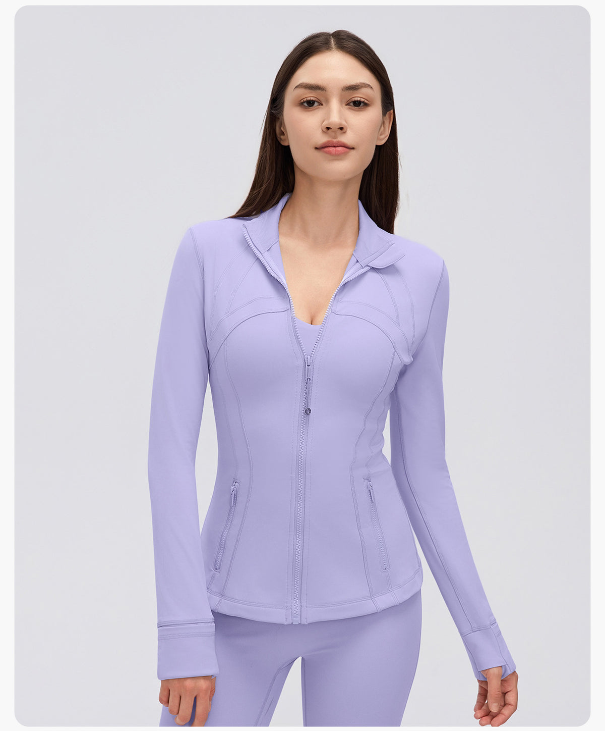 Wholesale Women’s Winter Activewear Jacket D26126 | Slimming High-Neck Outdoor Cycling & Fitness Top | fouregg