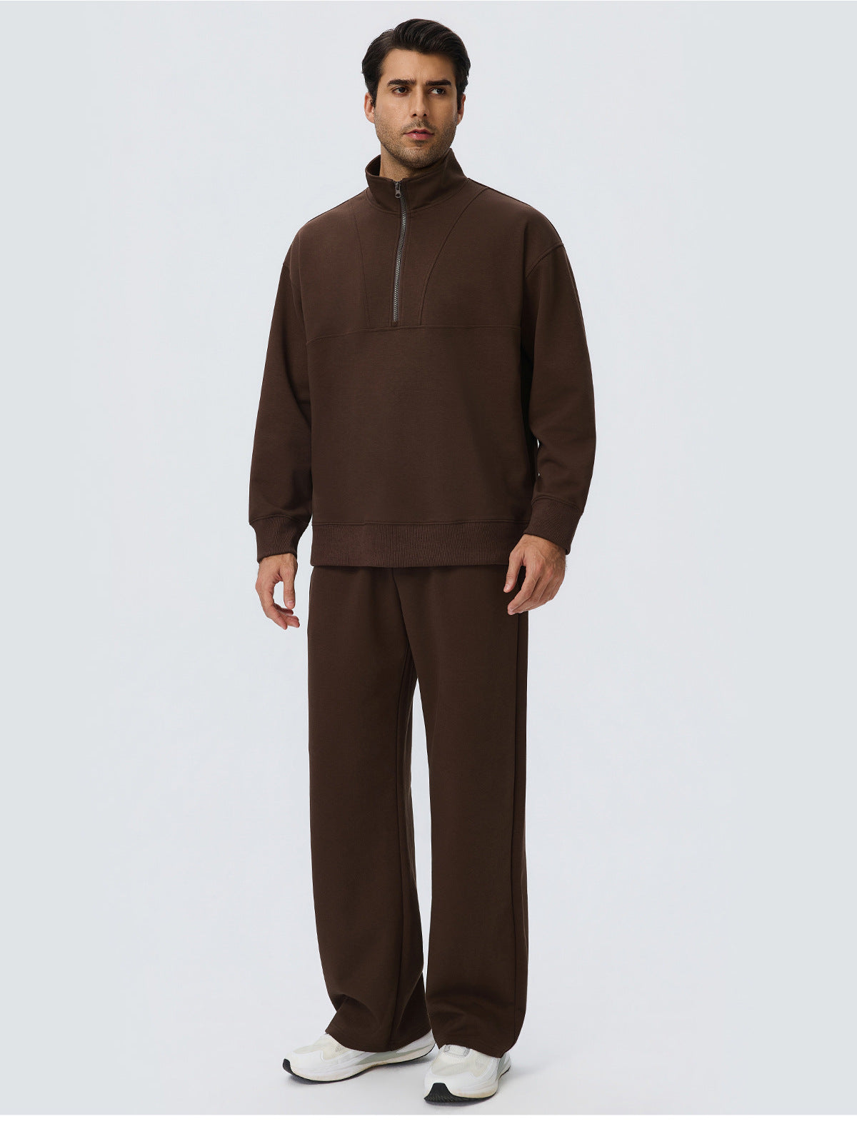 Wholesale Men’s Half-Zip Sports Pullover | Bulk Relaxed-Fit Thermal Workout Top 61531 | fouregg