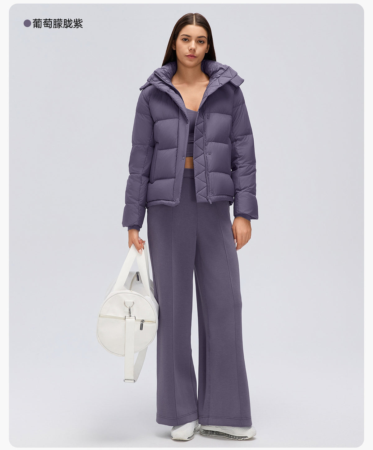 Wholesale Women’s Thickened Down Puffer Jacket D26150 | Slim-Fit Adjustable-Waist Winter Outerwear | fouregg