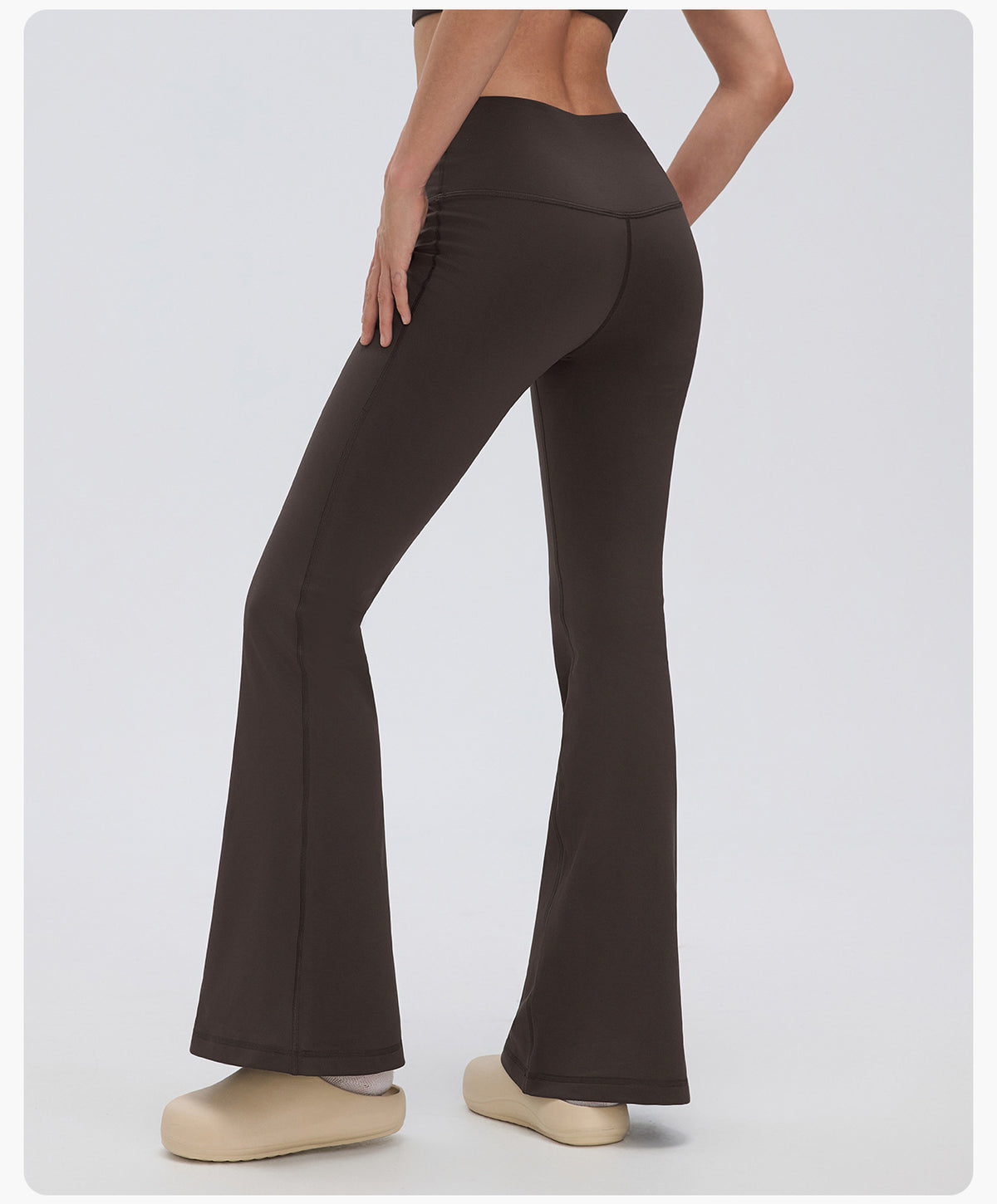 Wholesale Women’s Thermal Flare Yoga Pants D26129 | Warm Sculpting Pilates & Fitness Leggings | fouregg