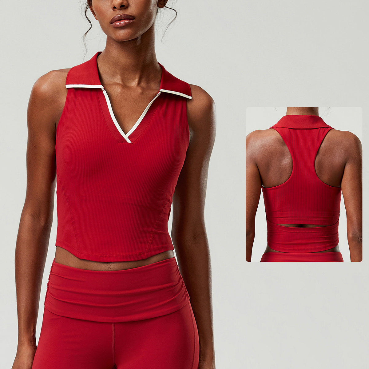 Wholesale Plus Size Women’s Sports Top | Bulk V-Neck Tennis & Badminton Activewear | fouregg