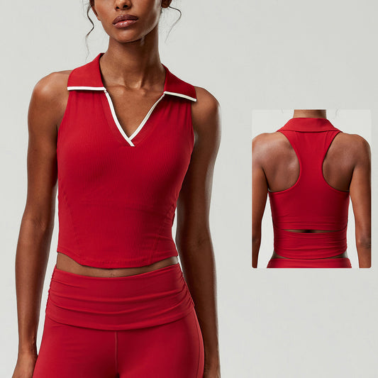 Wholesale Plus Size Women’s Sports Top | Bulk V-Neck Tennis & Badminton Activewear | fouregg