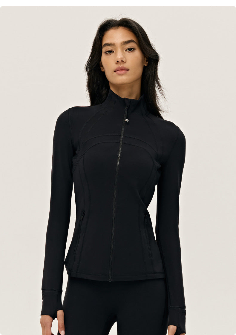 Wholesale Premium Lycra Sports Jacket | Bulk Long-Sleeve Sculpting Activewear | fouregg