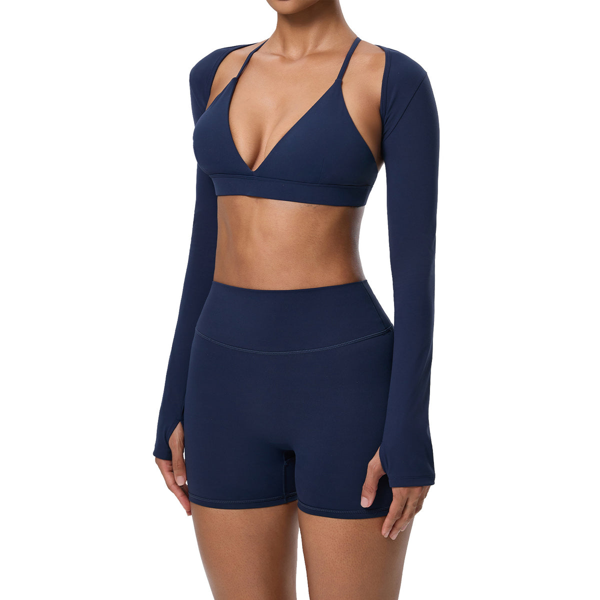 Wholesale Women’s Double-Brushed Activewear Set | Bulk 3-Piece Yoga & Running Outfit | fouregg