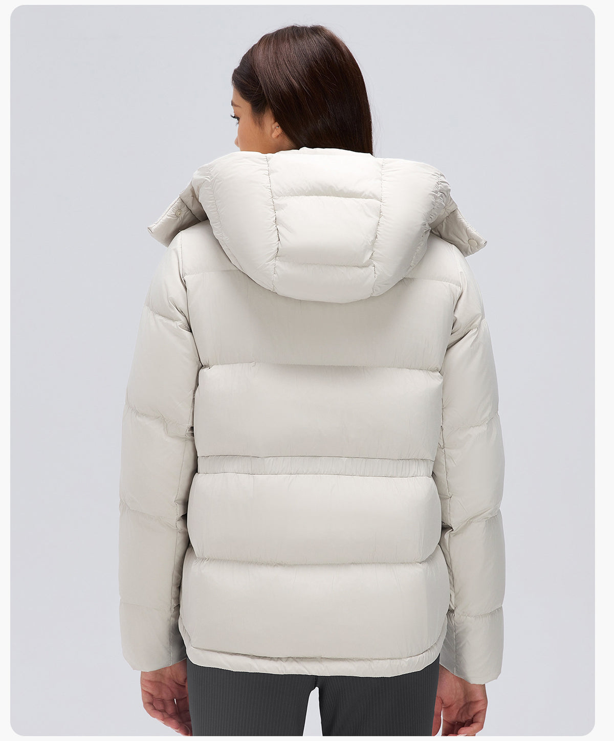 Wholesale Women’s Thickened Down Puffer Jacket D26150 | Slim-Fit Adjustable-Waist Winter Outerwear | fouregg