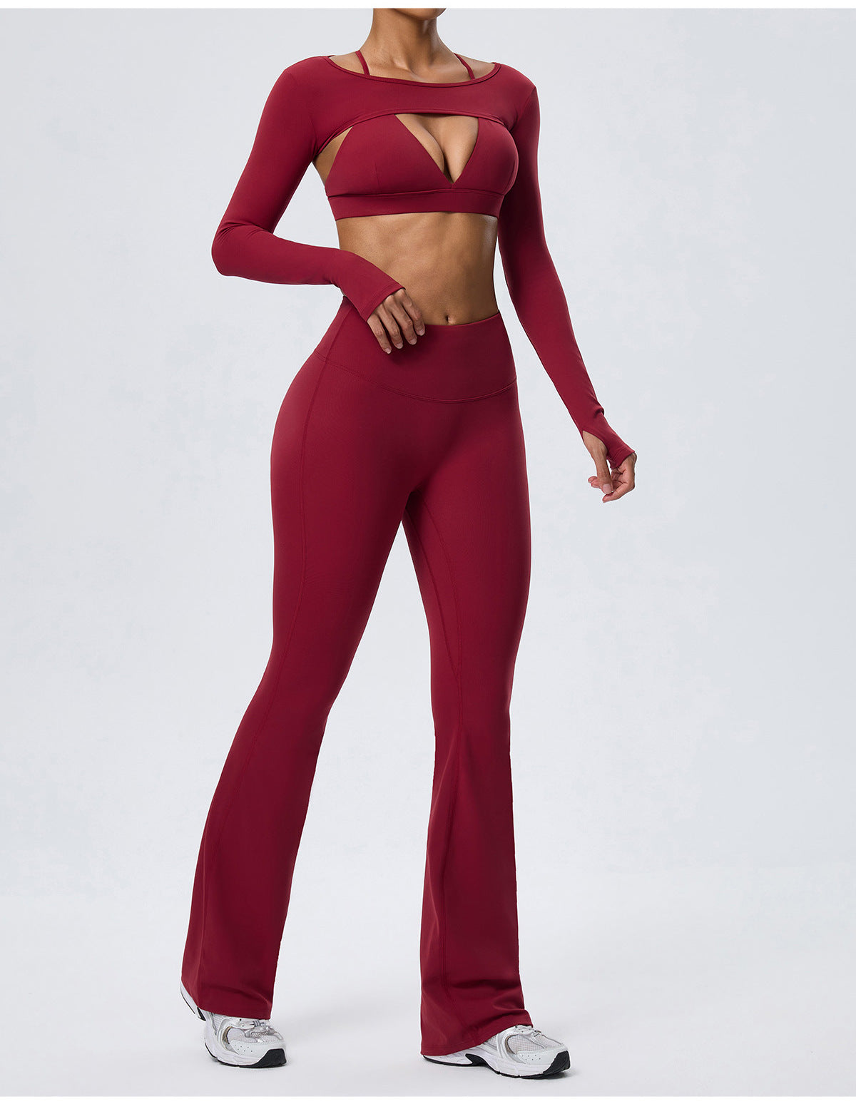 Wholesale Women’s Double-Brushed Activewear Set | Bulk 2-Piece Yoga & Fitness Wear | fouregg