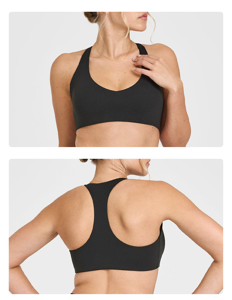 Wholesale Women’s Activewear Set | High-Support Racerback Bra & Color-Block Workout Leggings | fouregg