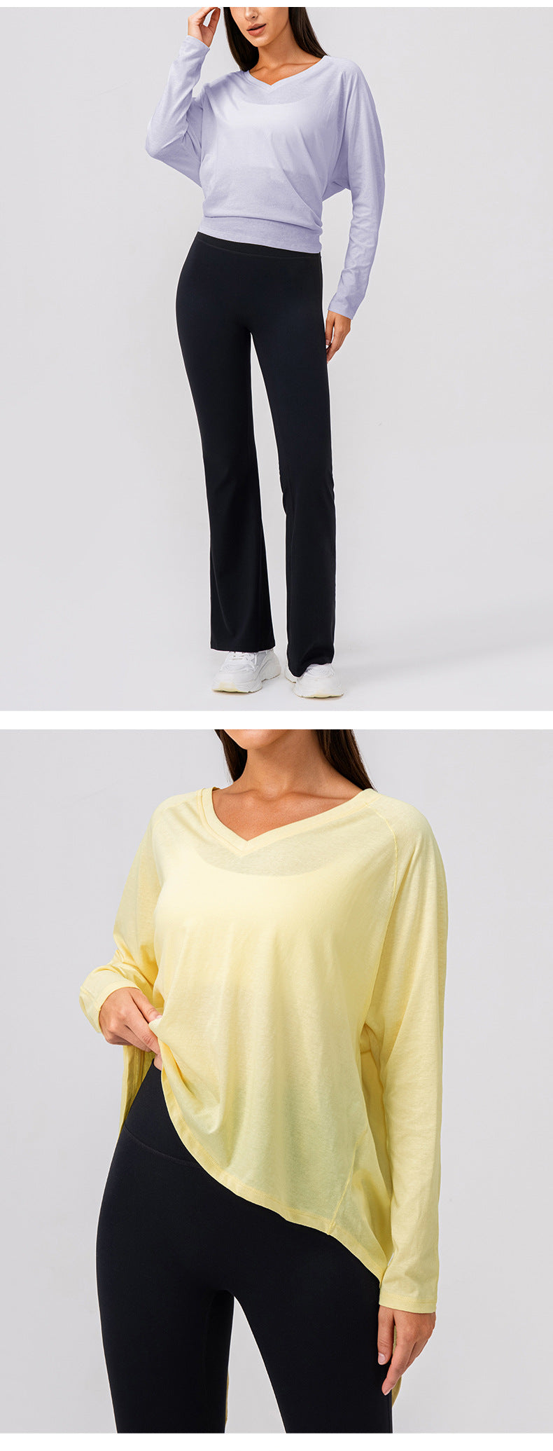 Wholesale Women’s Long-Sleeve Workout Shirt | Bulk Soft-Touch Running & Yoga Top | fouregg