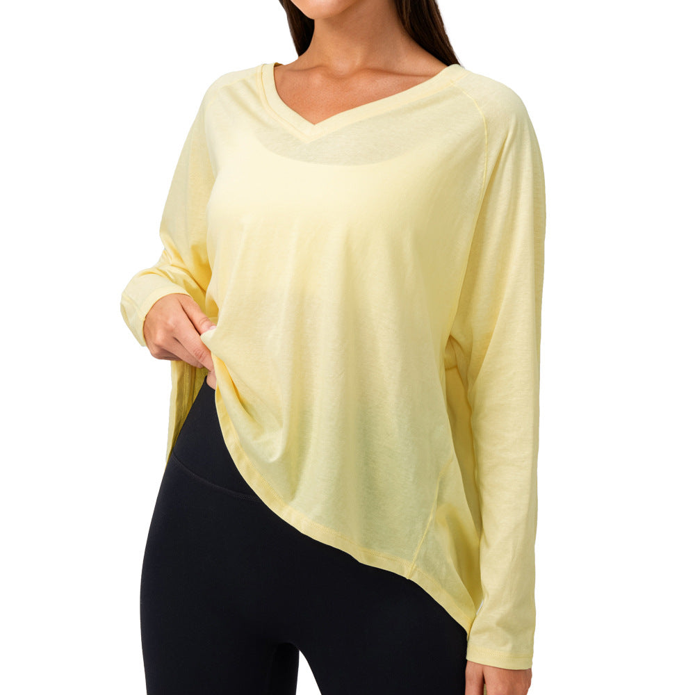 Wholesale Women’s Long-Sleeve Workout Shirt | Bulk Soft-Touch Running & Yoga Top | fouregg