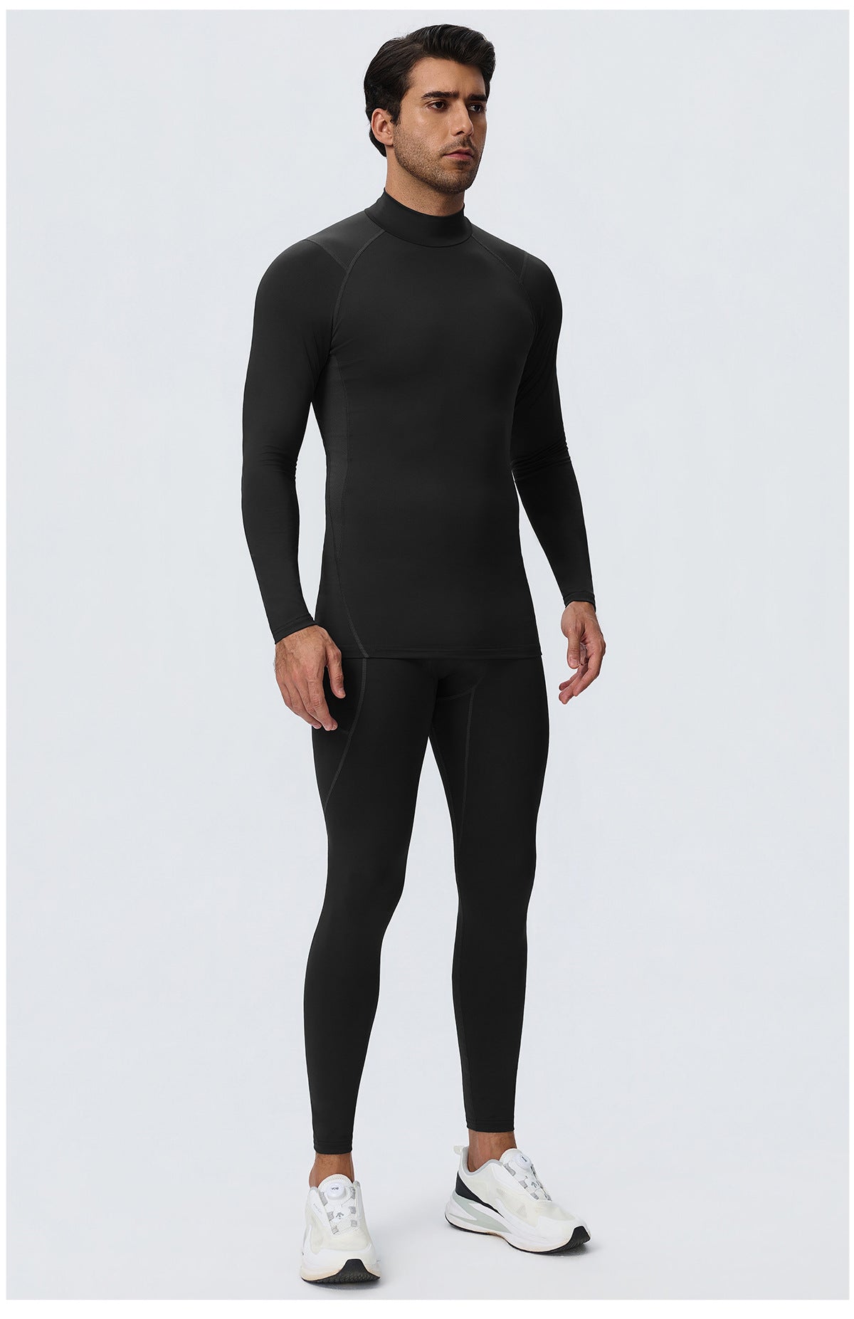 Wholesale Men’s Sculpting Workout Top 61532 | High-Stretch Long Sleeve Fitness Shirt | fouregg