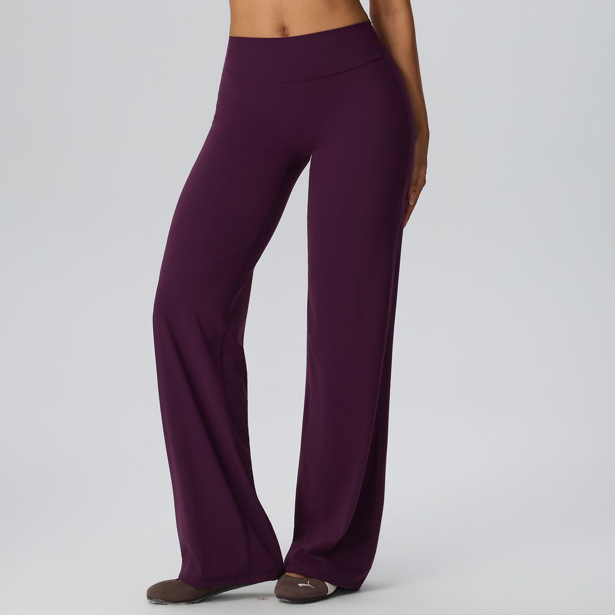 Wholesale Women’s Double-Brushed Yoga Pants | Bulk High-Waist Sculpting Straight-Leg Activewear 62345 | fouregg