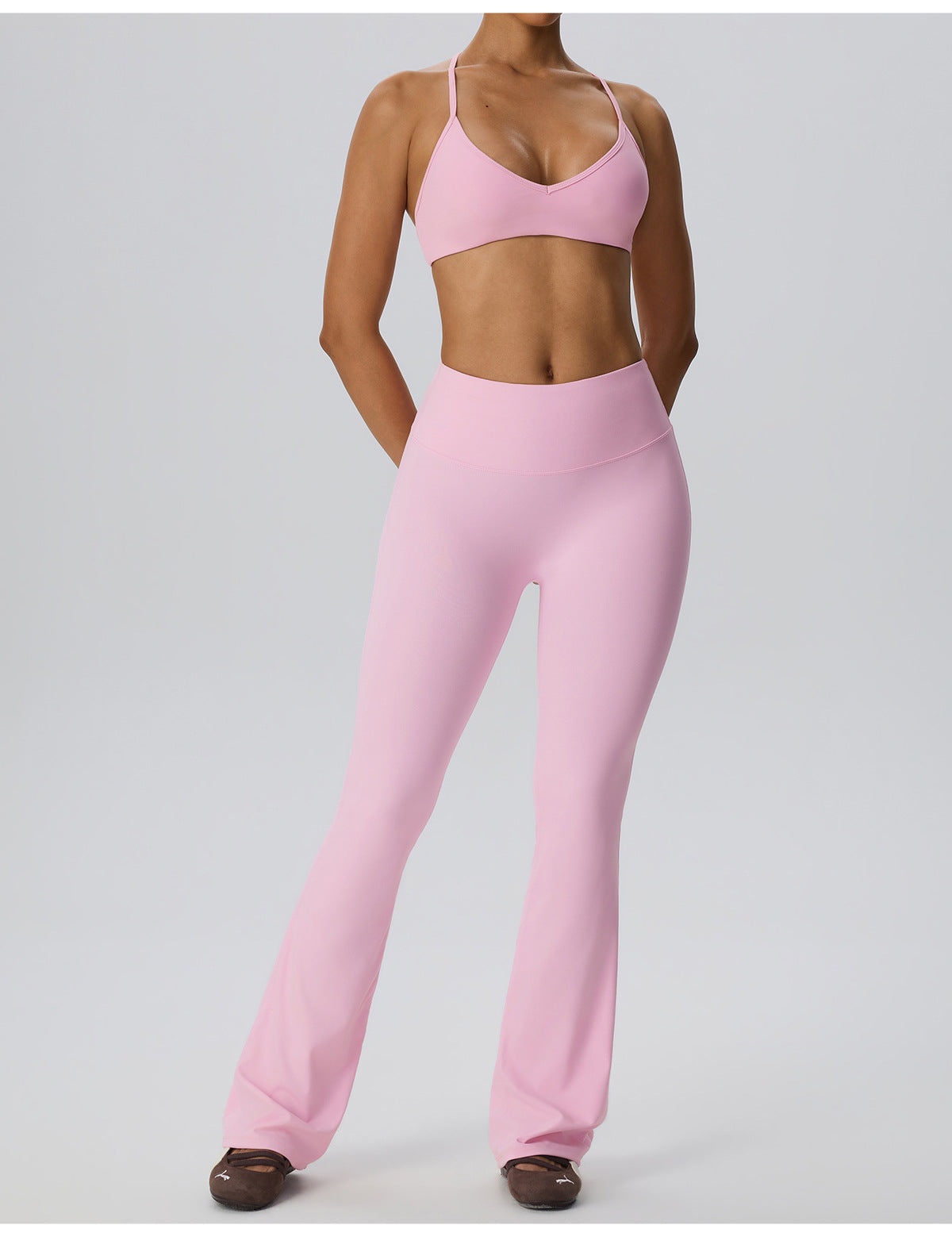 Wholesale Women’s 2-Piece Activewear Set | Double-Brushed Sports Bra & Sculpting Yoga Pants | fouregg