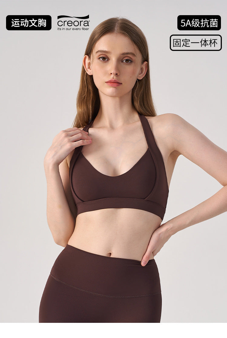 Wholesale Women’s Open-Back Sports Bra | Shockproof Supportive Yoga & Running Crop Top | fouregg