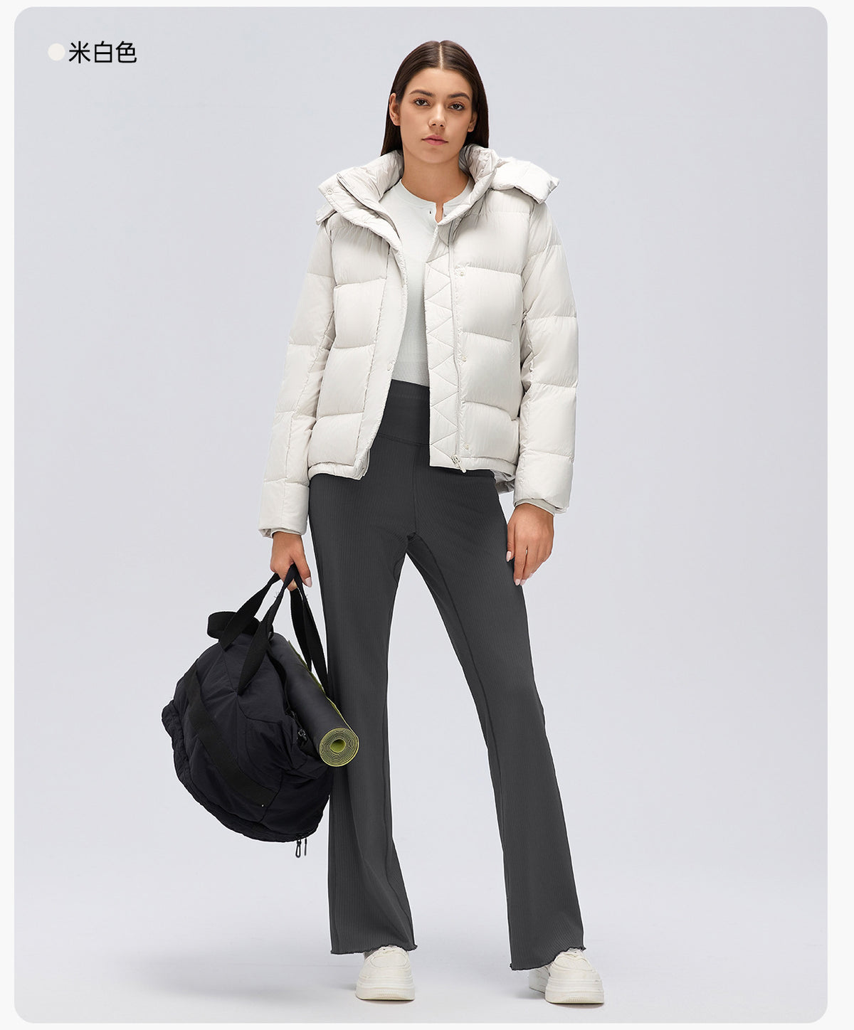 Wholesale Women’s Thickened Down Puffer Jacket D26150 | Slim-Fit Adjustable-Waist Winter Outerwear | fouregg