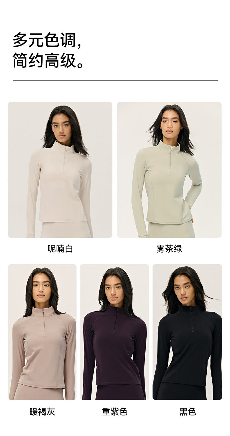 Wholesale Women’s Premium Lycra Sports Jacket | Bulk Long-Sleeve Fitness & Yoga Wear | fouregg