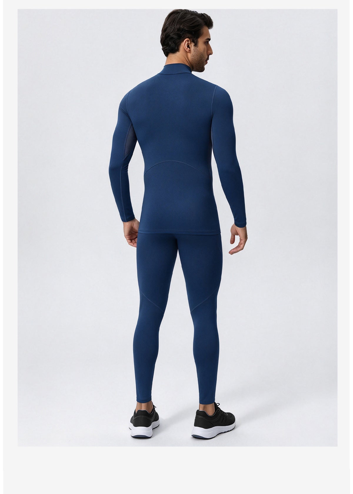 Wholesale Men’s Sculpting Workout Set | High-Stretch Long-Sleeve Shirt & Slim-Fit Gym Pants | fouregg