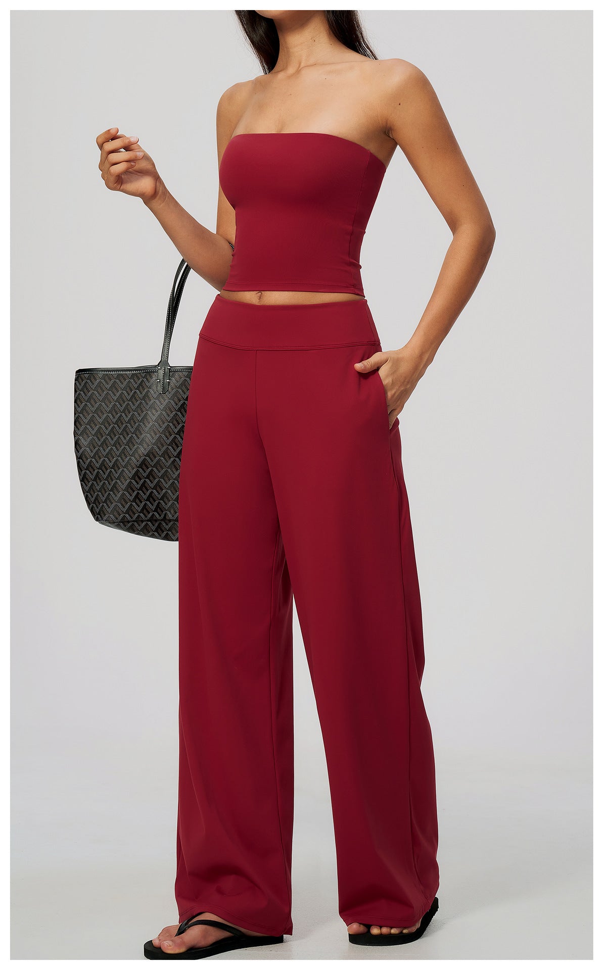 Wholesale Women’s Brushed Sweatpants | Bulk Low-Rise Relaxed-Fit Running Pants 5555 | fouregg
