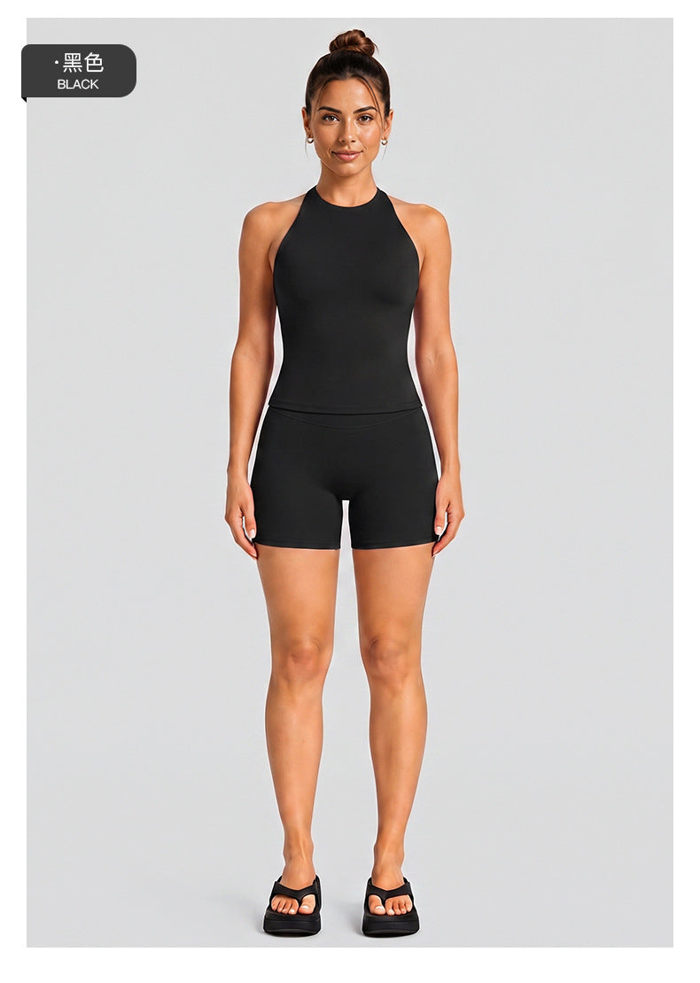 Wholesale Women’s Activewear Set | Slimming Sports Tank & Loose-Fit Workout Pants | fouregg