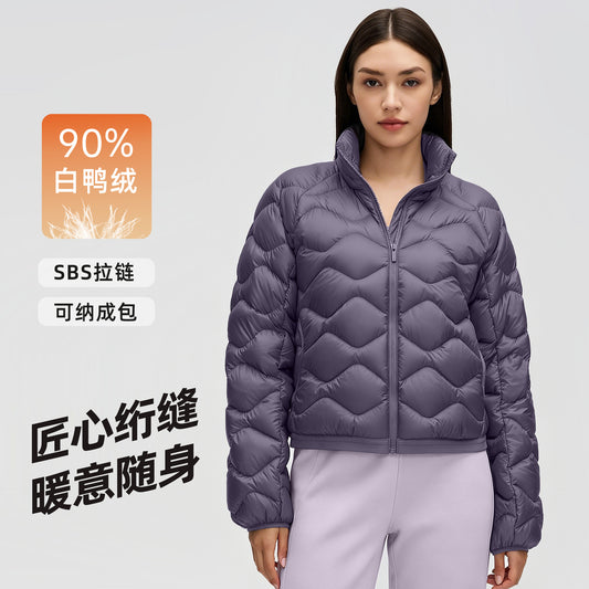 Wholesale Women’s Packable Puffer Jacket D26112 | Lightweight Thermal Outdoor Sports Outerwear | fouregg