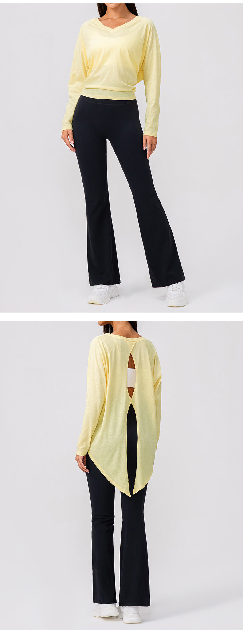 Wholesale Women’s Long-Sleeve Workout Shirt | Bulk Soft-Touch Running & Yoga Top | fouregg