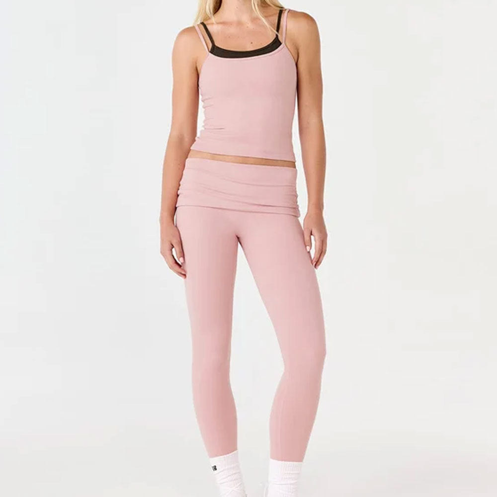 Wholesale Women’s Color-Block Activewear Set | Faux-Layered Sports Tank & Quick-Dry Workout Pants | fouregg