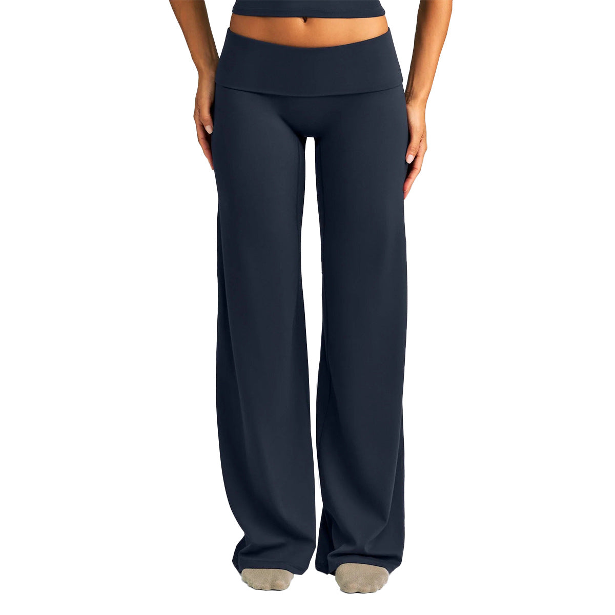 Wholesale Women’s Activewear Pants | High-Waisted Relaxed Fit Wide-Leg Workout Trousers | fouregg