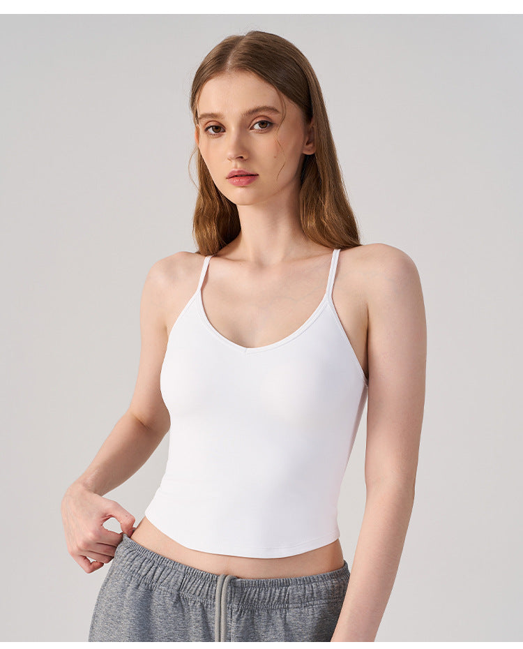 Wholesale Women’s Padded Yoga Top | Bulk Cropped Running & Training Sports Bra | fouregg