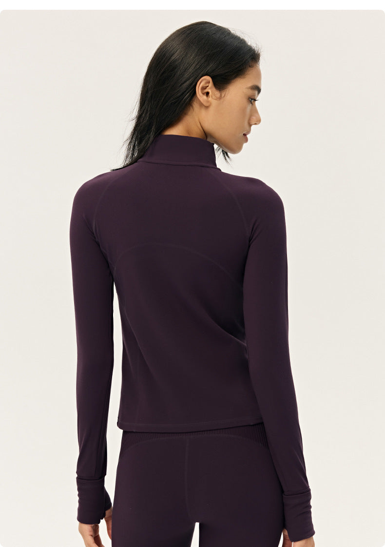 Wholesale Women’s Premium Lycra Sports Jacket | Bulk Long-Sleeve Fitness & Yoga Wear | fouregg