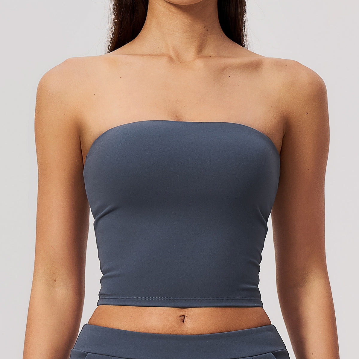 09/2024 Strapless non-slip tube top sexy beautiful back sports underwear women's shockproof quick-drying fitness top 8793