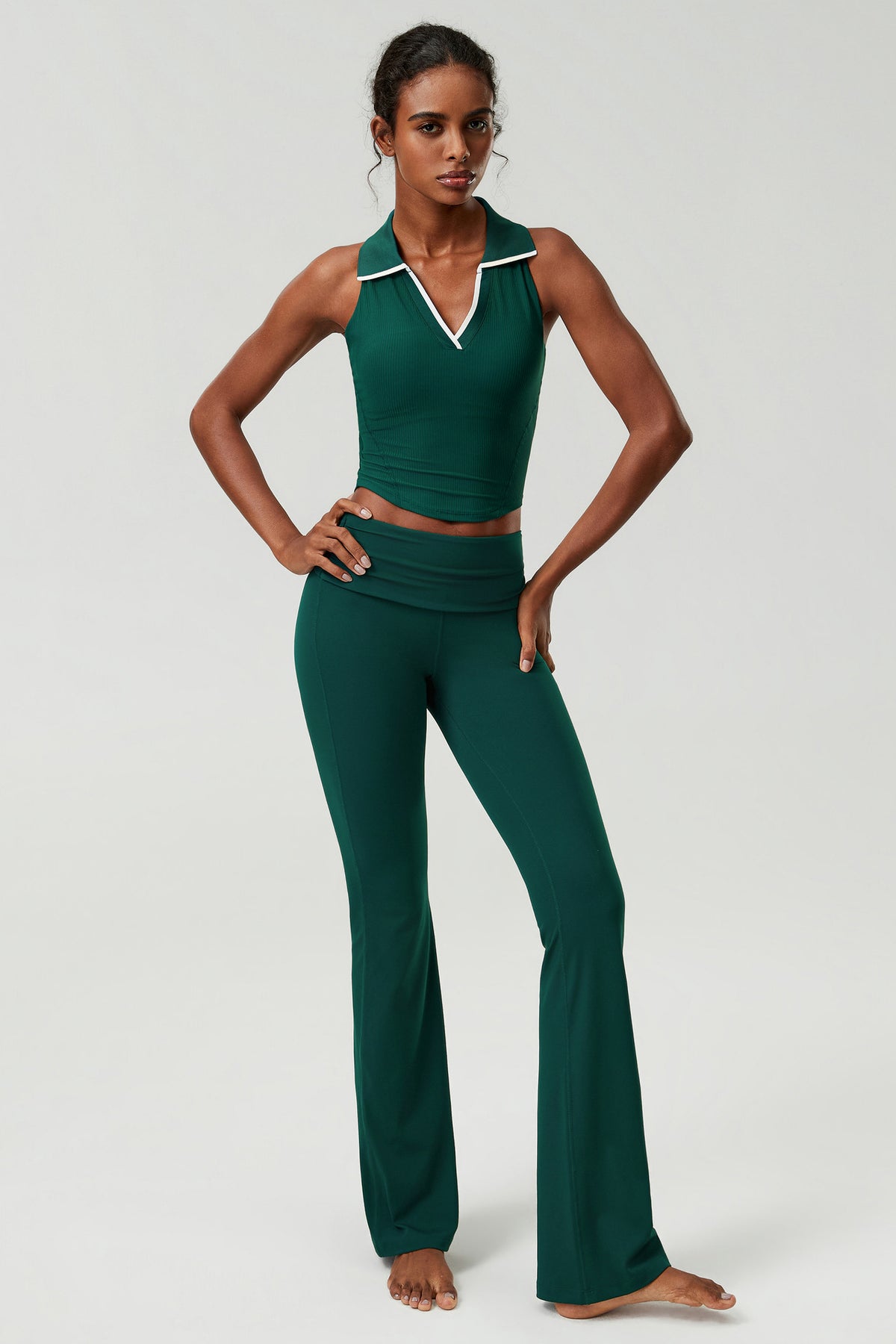 Wholesale Plus Size Women’s 2-Piece Set | Nude-Feel Fitness Wear | fouregg