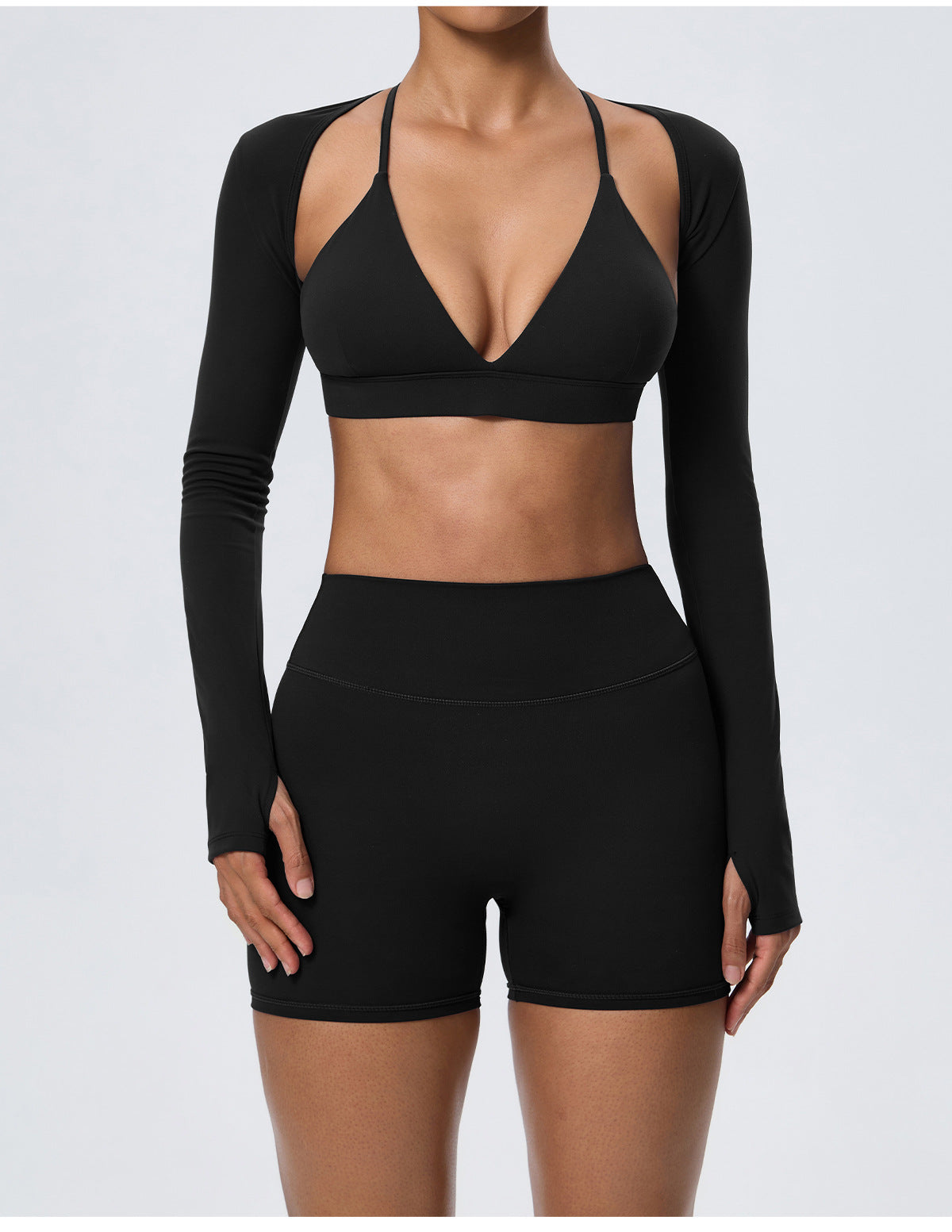 Wholesale Women’s Double-Brushed Activewear Set | Bulk 3-Piece Yoga & Running Outfit | fouregg