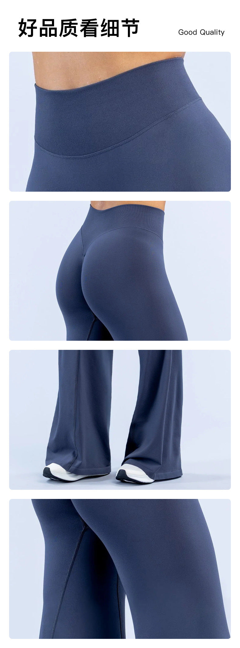 Wholesale Women’s Quick-Dry Ribbed Activewear Pants | High-Waist Straight-Leg Running & Yoga Pants | fouregg