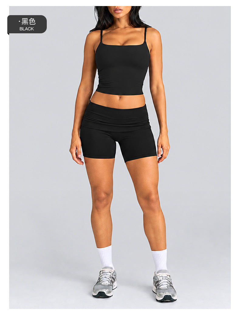 Wholesale Women’s Activewear Set | Quick-Dry Backless Tank Top & Slimming High-Waisted Workout Pants | fouregg