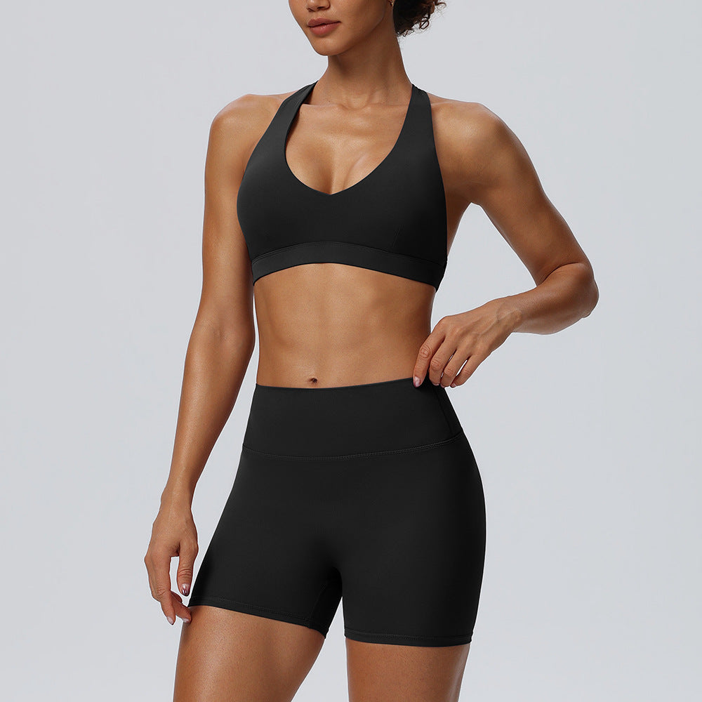 Wholesale Halter Yoga Sports Bra | Bulk Padded Activewear Bra 62724 | fouregg