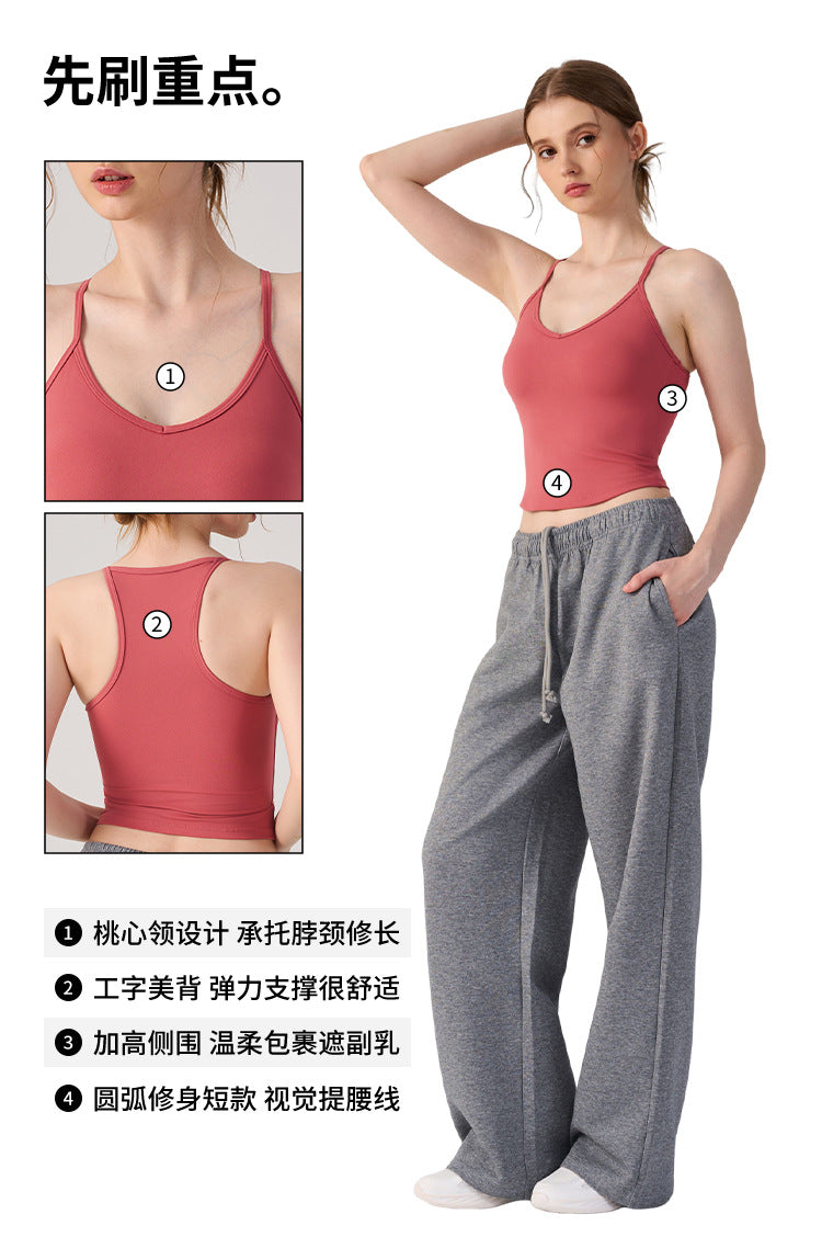 Wholesale Women’s Padded Yoga Top | Bulk Cropped Running & Training Sports Bra | fouregg