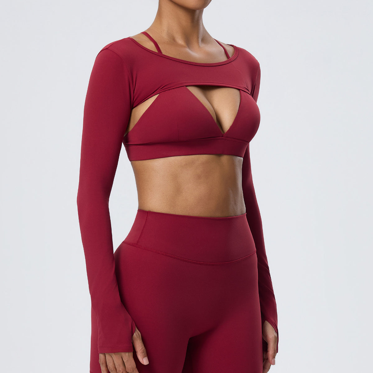 Wholesale Women’s Double-Brushed Activewear Set | Bulk 2-Piece Yoga & Fitness Wear | fouregg