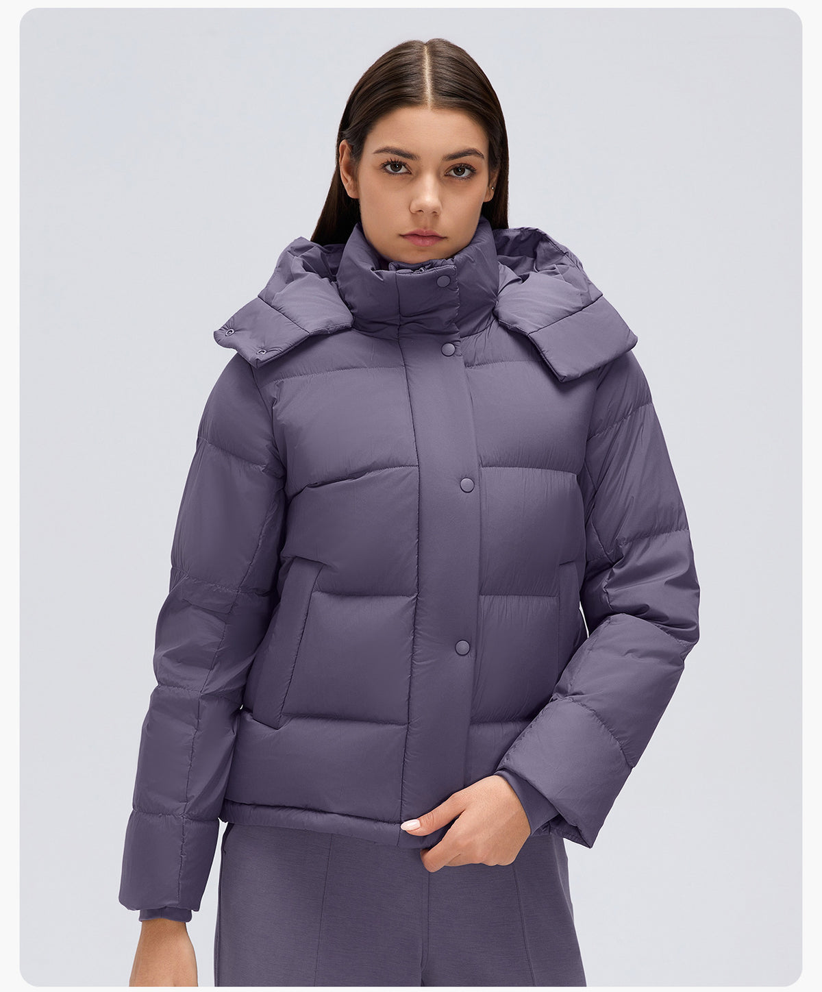 Wholesale Women’s Thickened Down Puffer Jacket D26150 | Slim-Fit Adjustable-Waist Winter Outerwear | fouregg