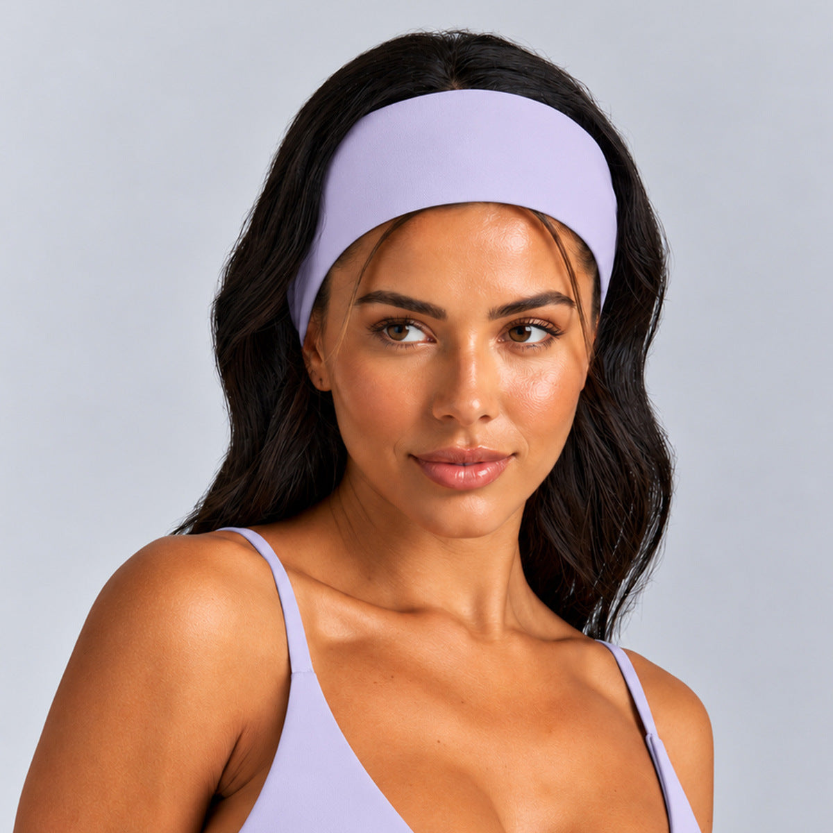 Wholesale Fitness Headband | Moisture-Wicking Workout Hairband for Cycling & Pilates | fouregg - South Flower Purple / M