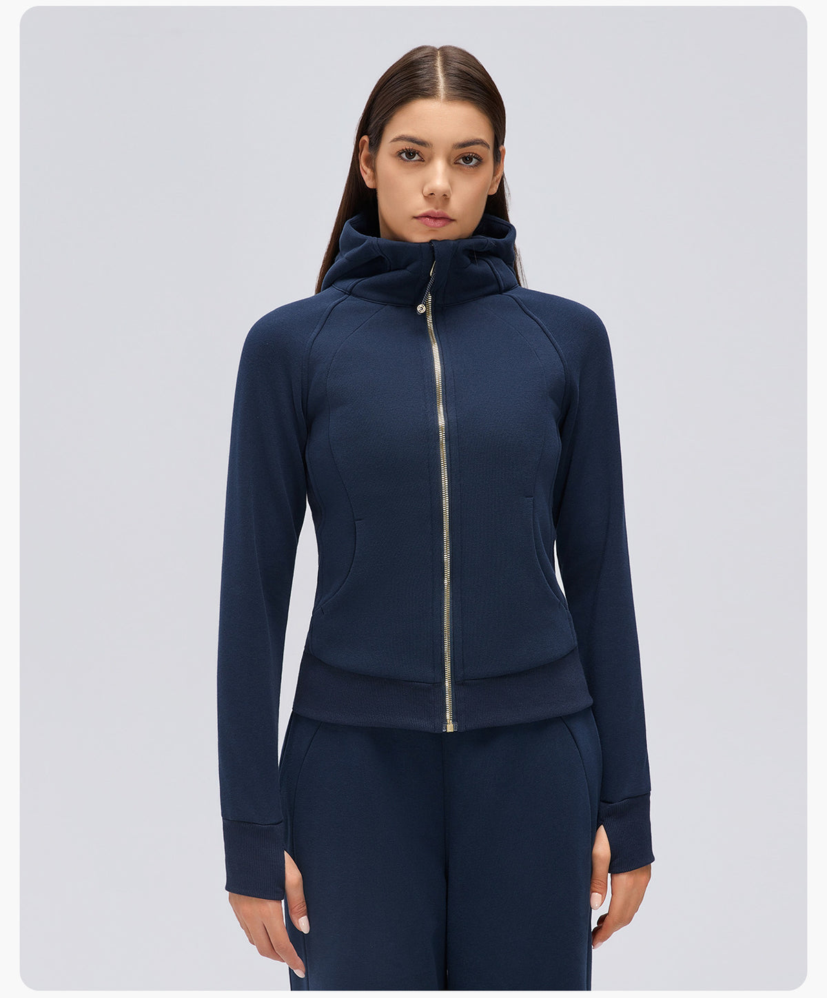 Wholesale Women’s Winter Puffer Jacket D26117 | Slimming Zip-Up Hooded Thermal Outerwear | fouregg