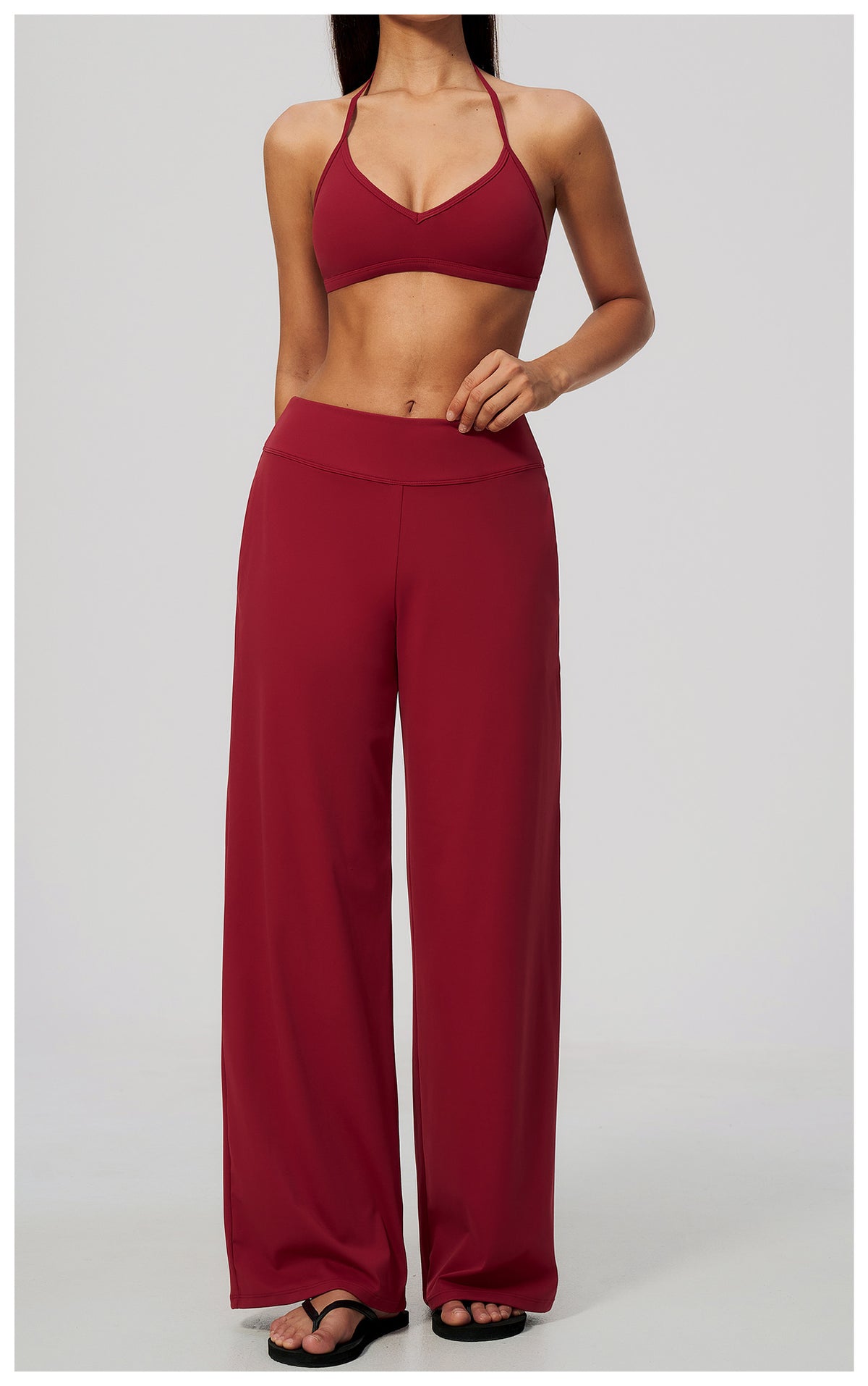 Wholesale Women’s Brushed Sweatpants | Bulk Low-Rise Relaxed-Fit Running Pants 5555 | fouregg