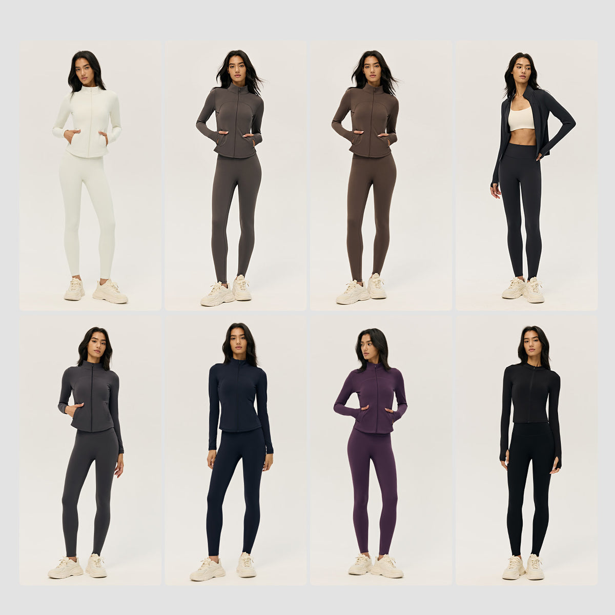 Wholesale Women’s Winter Activewear Set | Thickened Thermal Yoga Top & Leggings for Pilates | fouregg