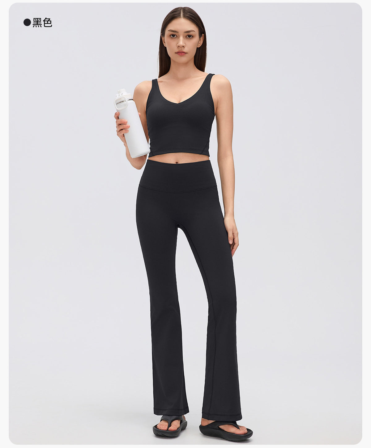 Wholesale Women’s Thermal Flare Yoga Pants D26129 | Warm Sculpting Pilates & Fitness Leggings | fouregg