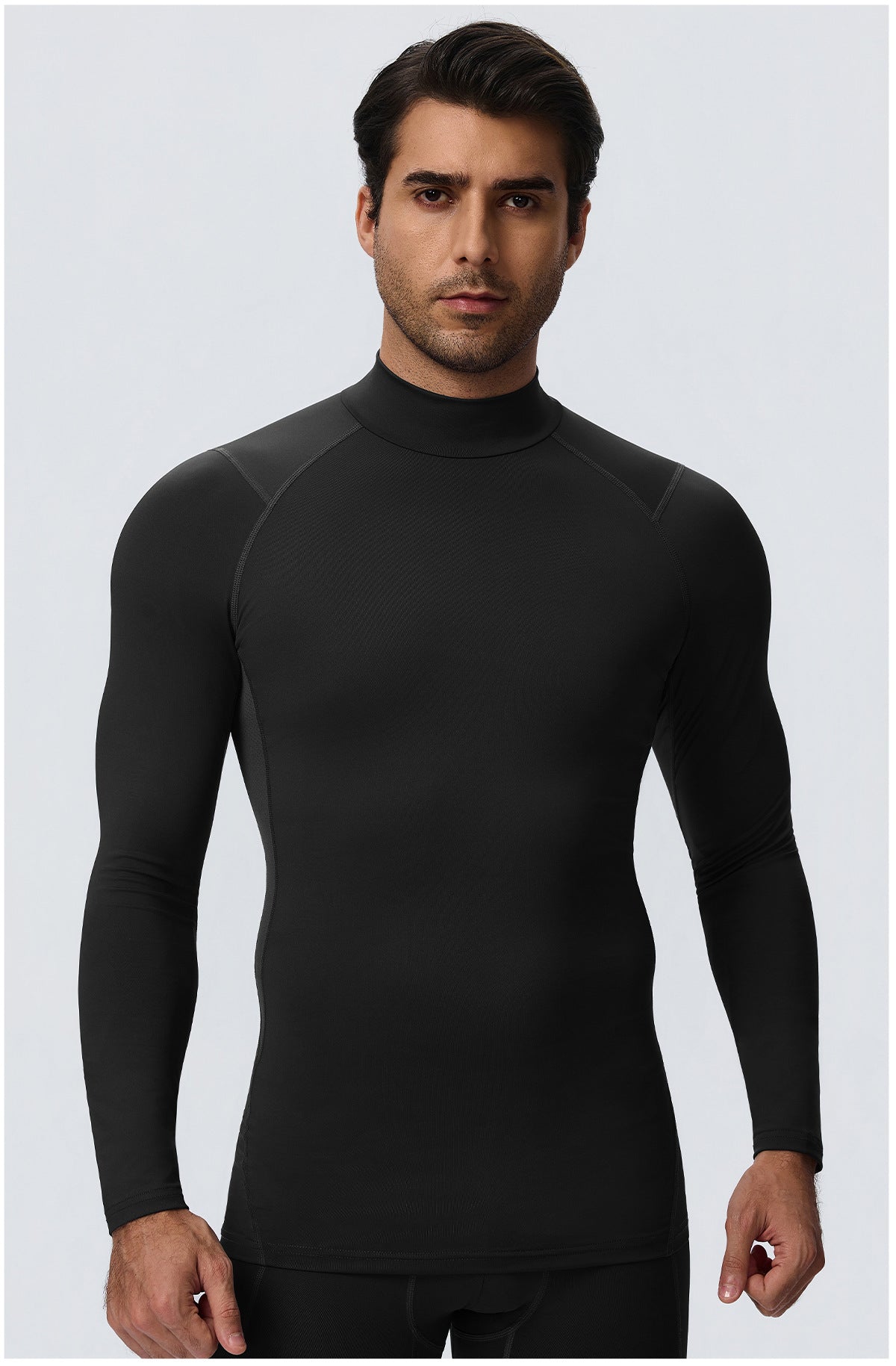 Wholesale Men’s Sculpting Workout Set | High-Stretch Long-Sleeve Shirt & Slim-Fit Gym Pants | fouregg
