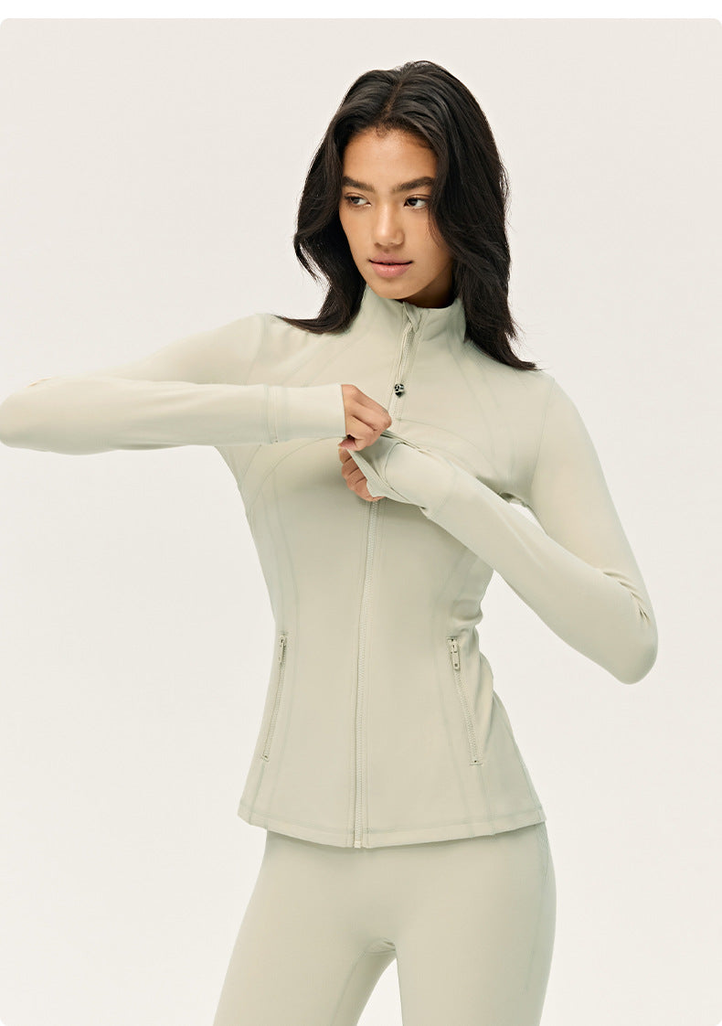 Wholesale Premium Lycra Sports Jacket | Bulk Long-Sleeve Sculpting Activewear | fouregg