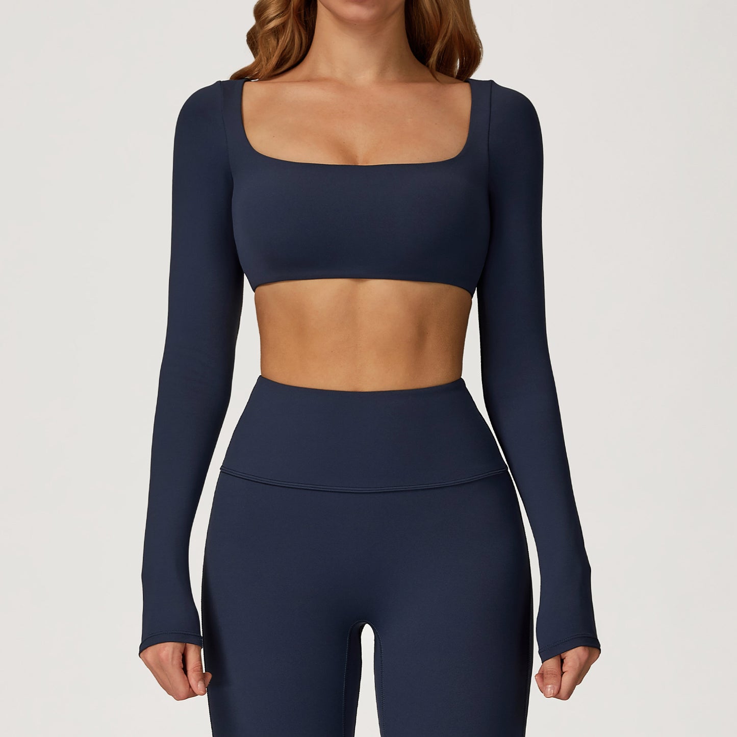 07/2023 sexy naked long-sleeved yoga clothing outdoor running sports T-shirt quick-drying tight fitness top 8232