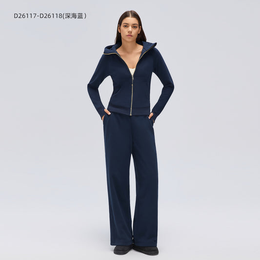 Wholesale Women’s Winter Puffer Tracksuit | Hooded Down Jacket & Relaxed-Fit Sports Trousers | fouregg