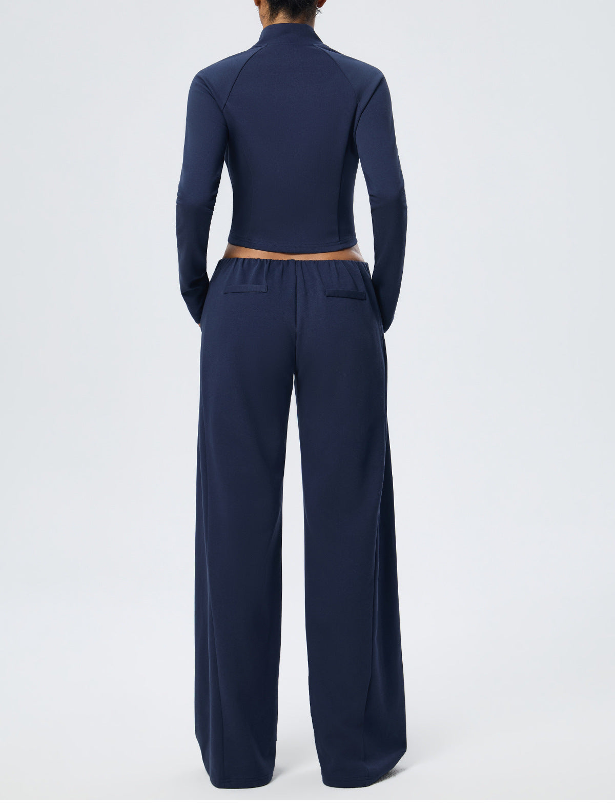 Wholesale Thermal Activewear Set | Cotton-Feel Long-Sleeve Top & Wide-Leg Trousers | fouregg