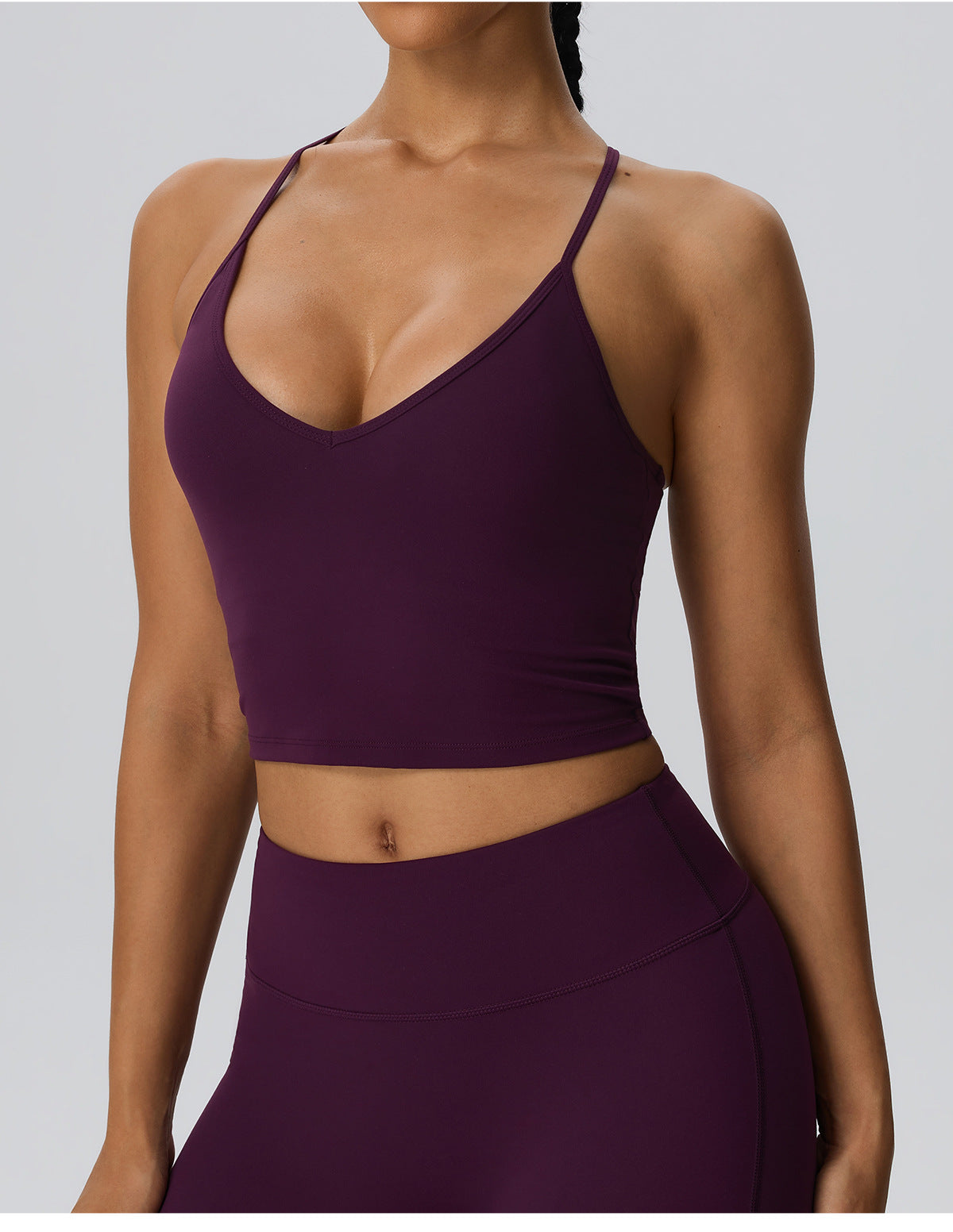 Wholesale Women’s Double-Brushed Sports Bra | Bulk Padded Running & Fitness Tank 62142 | fouregg